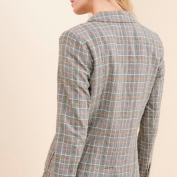 🎉NWT Anthropologie Plus x Maeve Women's US 18W Double Breasted Plaid Blazer!🤩 - Picture 3 of 9
